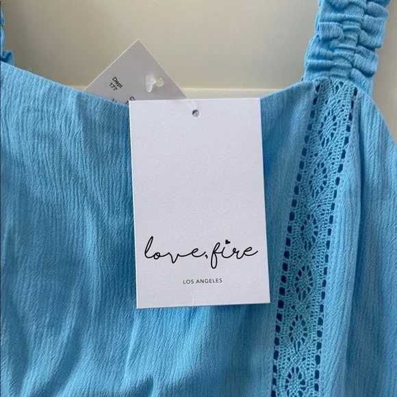 Love, Fire Light Blue Ruffled Dress - Picture 2 of 5